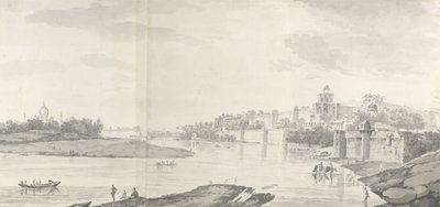 Ein Blick auf das Fort von Agra am Fluss Jumna von Nordosten, ca. 1783 von William Hodges